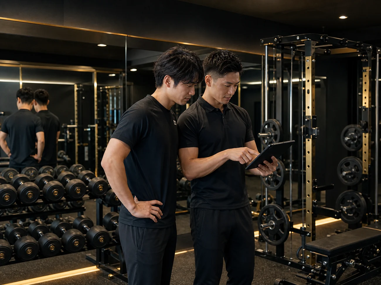 トレーナーがプログラムを確認するイメージ